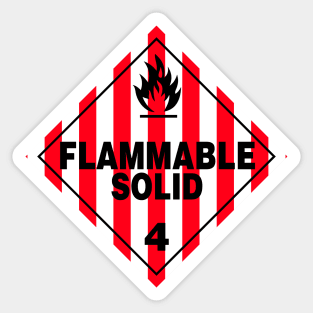 Flammable Solid Black Sticker